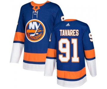 Adidas New York Islanders #91 John Tavares Royal Blue Home Authentic Stitched Youth NHL Jersey