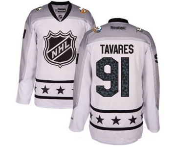 Men's Metropolitan Division New York Islanders #91 John Tavares Reebok White 2017 NHL All-Star Stitched Ice Hockey Jersey
