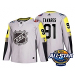 Men's New York Islanders #91 John Tavares Grey 2018 NHL All-Star Stitched Ice Hockey Jersey