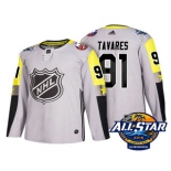 Men's New York Islanders #91 John Tavares Grey 2018 NHL All-Star Stitched Ice Hockey Jersey