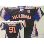 New York Islanders #91 John Tavares Black Third Jersey