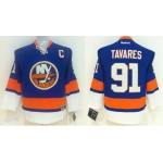 New York Islanders #91 John Tavares Light Blue Kids Jersey