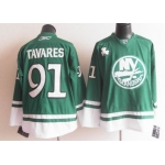 New York Islanders #91 John Tavares St. Patrick's Day Green Jersey