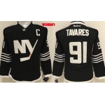Women's New York Islanders #91 John Tavares 2015 Reebok Black Premier Alternate Jersey