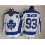 Men's Toronto Maple Leafs #93 Doug Gilmour 1982-83 White CCM Vintage Throwback Jersey