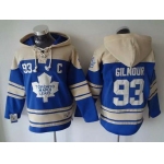 Men's Toronto Maple Leafs #93 Doug Gilmour Old Time Hockey Light Blue Hoodie