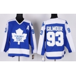 Toronto Maple Leafs #93 Doug Gilmour Blue With White Throwback CCM Jersey