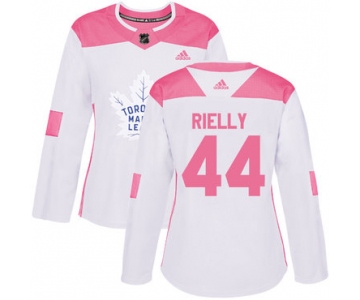 Adidas Toronto Maple Leafs #44 Morgan Rielly White Pink Authentic Fashion Women's Stitched NHL Jersey