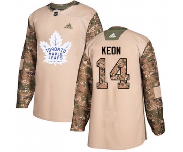 Adidas Maple Leafs #14 Dave Keon Camo Authentic 2017 Veterans Day Stitched NHL Jersey