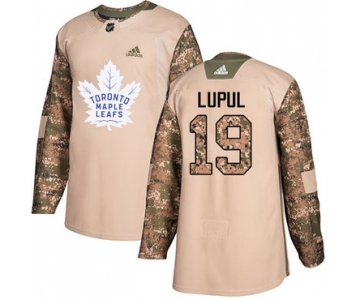 Adidas Maple Leafs #19 Joffrey Lupul Camo Authentic 2017 Veterans Day Stitched NHL Jersey