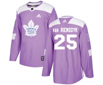 Adidas Maple Leafs #25 James Van Riemsdyk Purple Authentic Fights Cancer Stitched NHL Jersey