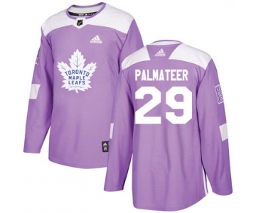 Adidas Maple Leafs #29 Mike Palmateer Purple Authentic Fights Cancer Stitched NHL Jersey