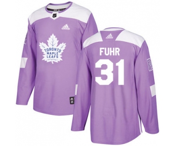 Adidas Maple Leafs #31 Grant Fuhr Purple Authentic Fights Cancer Stitched NHL Jersey