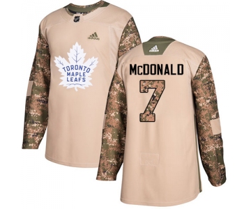 Adidas Maple Leafs #7 Lanny McDonald Camo Authentic 2017 Veterans Day Stitched NHL Jersey