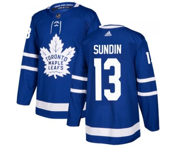 Adidas Toronto Maple Leafs #13 Mats Sundin Blue Home Authentic Stitched NHL Jersey