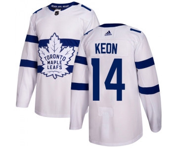 Adidas Toronto Maple Leafs #14 Dave Keon White Authentic 2018 Stadium Series Stitched NHL Jersey