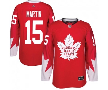 Adidas Toronto Maple Leafs #15 Matt Martin Red Team Canada Authentic Stitched NHL Jersey