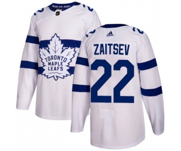 Adidas Toronto Maple Leafs #22 Nikita Zaitsev White Authentic 2018 Stadium Series Stitched NHL Jersey