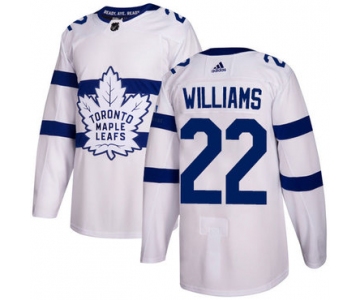 Adidas Toronto Maple Leafs #22 Tiger Williams White Authentic 2018 Stadium Series Stitched NHL Jersey