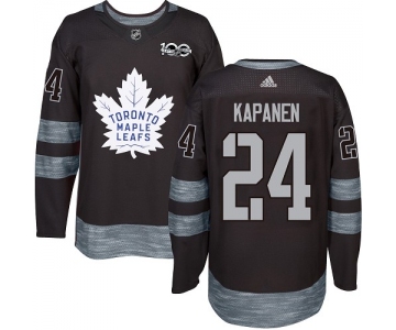 Adidas Toronto Maple Leafs #24 Kasperi Kapanen Black 1917-2017 100th Anniversary NHL Men's Jersey