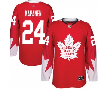 Adidas Toronto Maple Leafs #24 Kasperi Kapanen Red Team Canada Authentic Stitched NHL Jersey