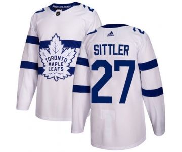 Adidas Toronto Maple Leafs #27 Darryl Sittler White Authentic 2018 Stadium Series Stitched NHL Jersey