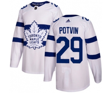 Adidas Toronto Maple Leafs #29 Felix Potvin White Authentic 2018 Stadium Series Stitched NHL Jersey