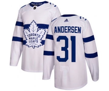 Adidas Toronto Maple Leafs #31 Frederik Andersen White Authentic 2018 Stadium Series Stitched NHL Jersey