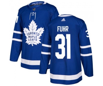 Adidas Toronto Maple Leafs #31 Grant Fuhr Blue Home Authentic Stitched NHL Jersey