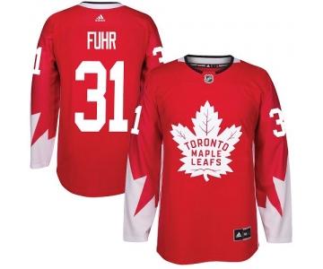 Adidas Toronto Maple Leafs #31 Grant Fuhr Red Team Canada Authentic Stitched NHL Jersey