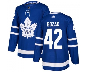 Adidas Toronto Maple Leafs #42 Tyler Bozak Blue Home Authentic Stitched NHL Jersey