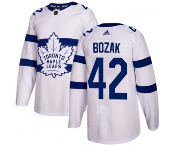 Adidas Toronto Maple Leafs #42 Tyler Bozak White Authentic 2018 Stadium Series Stitched NHL Jersey