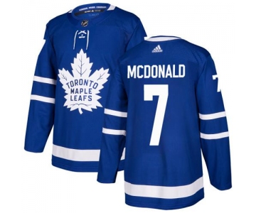 Adidas Toronto Maple Leafs #7 Lanny McDonald Blue Home Authentic Stitched NHL Jersey