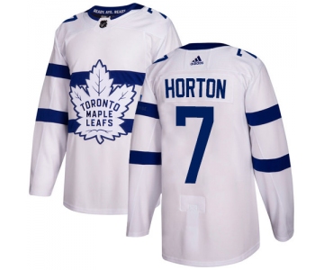 Adidas Toronto Maple Leafs #7 Tim Horton White Authentic 2018 Stadium Series Stitched NHL Jersey
