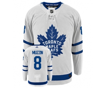 Men's Adidas Toronto Maple Leafs #8 Jake Muzzin White Away Authentic Jersey