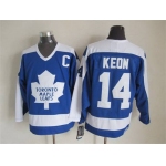 Men's Toronto Maple Leafs #14 Dave Keon 1982-83 Blue CCM Vintage Throwback Jersey