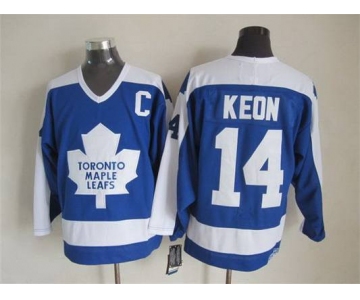 Men's Toronto Maple Leafs #14 Dave Keon 1982-83 Blue CCM Vintage Throwback Jersey