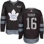 Men's Toronto Maple Leafs #16 Darcy Tucker Black 100th Anniversary Stitched NHL 2017 adidas Hockey Jersey