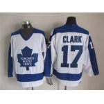 Men's Toronto Maple Leafs #17 Wendel Clark 1982-83 White CCM Vintage Throwback Jersey