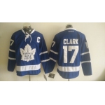 Men's Toronto Maple Leafs #17 Wendel Clark Royal Blue 2016-17 Home 100TH Anniversary Hockey Jersey