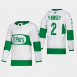 Men's Toronto Maple Leafs #2 Ron Hainsey Toronto St. Pats Road Authentic Player White Jersey