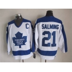 Men's Toronto Maple Leafs #21 Borje Salming 1982-83 White CCM Vintage Throwback Jersey