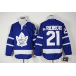 Men's Toronto Maple Leafs #21 James van Riemsdyk Royal Blue 2016-17 Home 100TH Anniversary Hockey