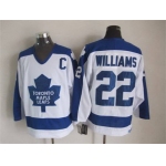 Men's Toronto Maple Leafs #22 Tiger Williams 1982-83 White CCM Vintage Throwback Jersey