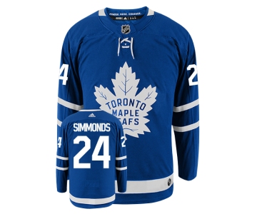 Men's Toronto Maple Leafs #24 Wayne Simmonds Adidas Authentic Home NHL Hockey Jersey