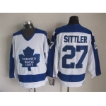 Men's Toronto Maple Leafs #27 Darryl Sittler 1982-83 White CCM Vintage Throwback Jersey