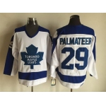 Men's Toronto Maple Leafs #29 MIKE PALMATEER White 1978 CCM Vintage Throwback NHL Hockey Jersey