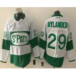 Men's Toronto Maple Leafs #29 William Nylander White 2017 St. Patrick's Day Green Stitched NHL Reebok Hockey Jersey