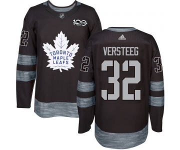 Men's Toronto Maple Leafs #32 Kris Versteeg Black 100th Anniversary Stitched NHL 2017 adidas Hockey Jersey