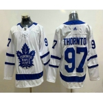 Men's Toronto Maple Leafs #34 Joe Thornton White Adidas Stitched NHL Jersey